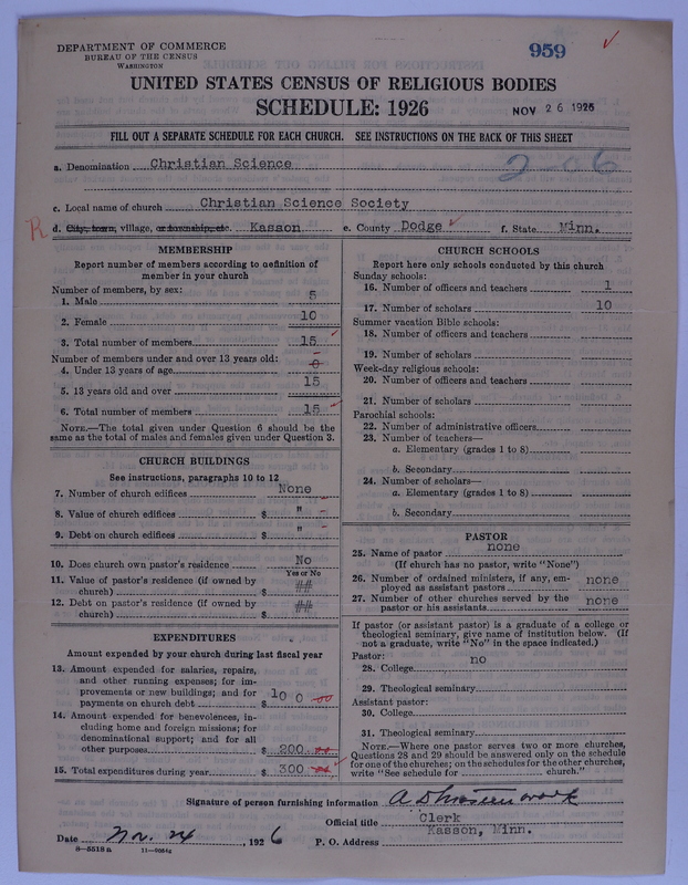 Scan of Church of Christ, Scientist: 959