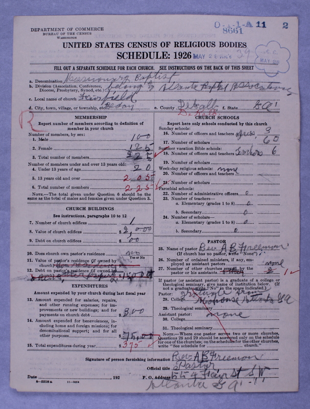 Scan of Negro Baptists: 8661