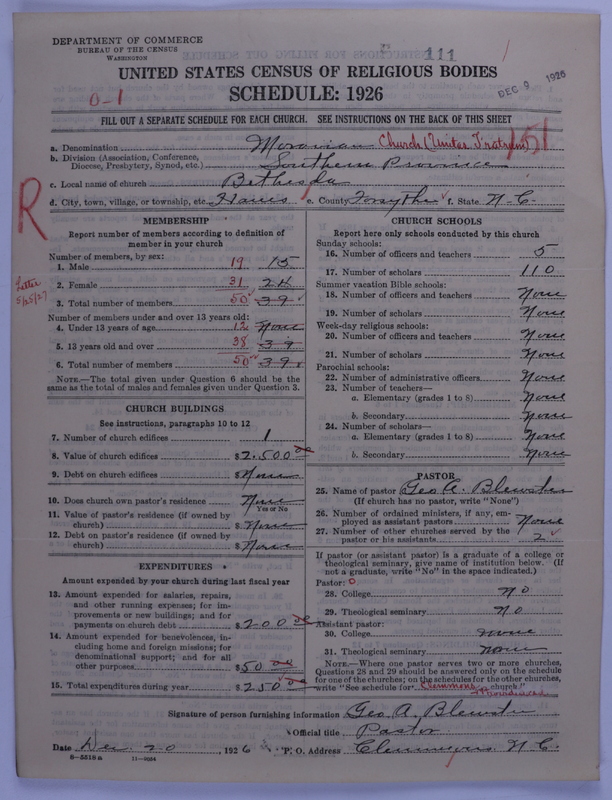 Scan of Moravian Church in America: 111