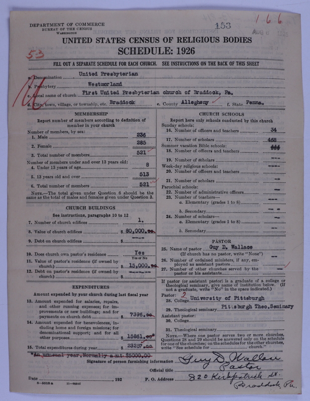 Scan of United Presbyterian Church of North America: 153