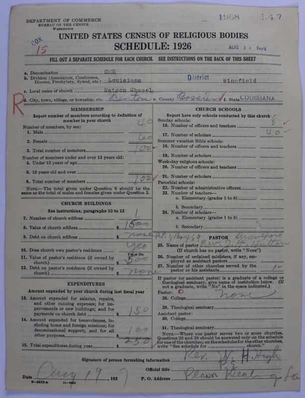 Scan of Colored Methodist Episcopal Church: 1968