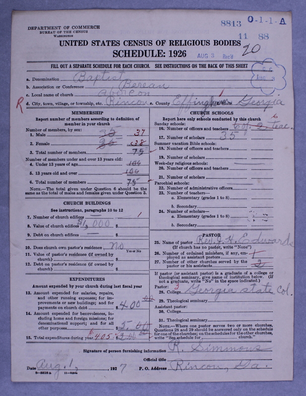 Scan of Negro Baptists: 8813
