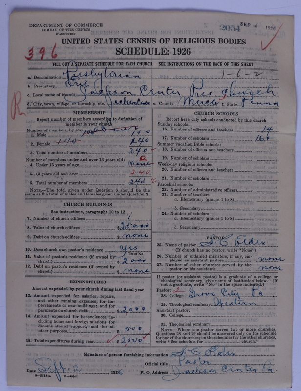 Scan of Presbyterian Church in the United States of America: 2054