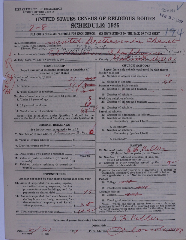 Scan of Church of the United Brethren in Christ: 2600