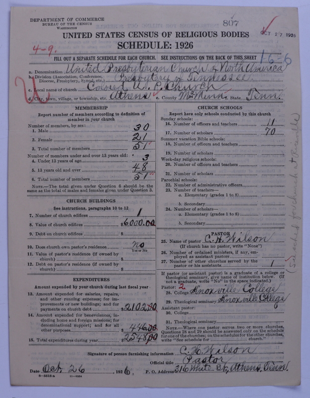 Scan of United Presbyterian Church of North America: 807