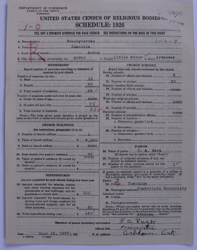 Scan of Presbyterian Church in the United States: 2873