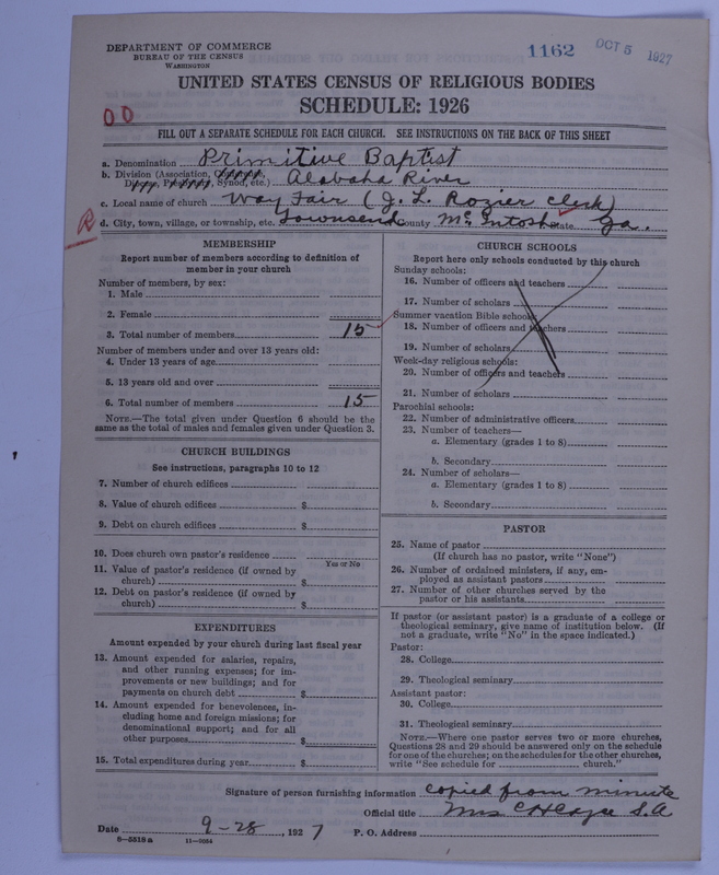 Scan of Primitive Baptists: 1162