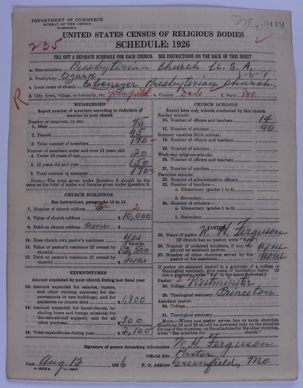 Scan of Presbyterian Church in the United States of America: 5119
