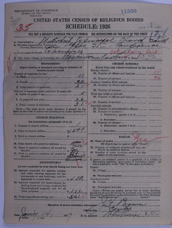 Scan of Methodist Episcopal Church, South: 11550