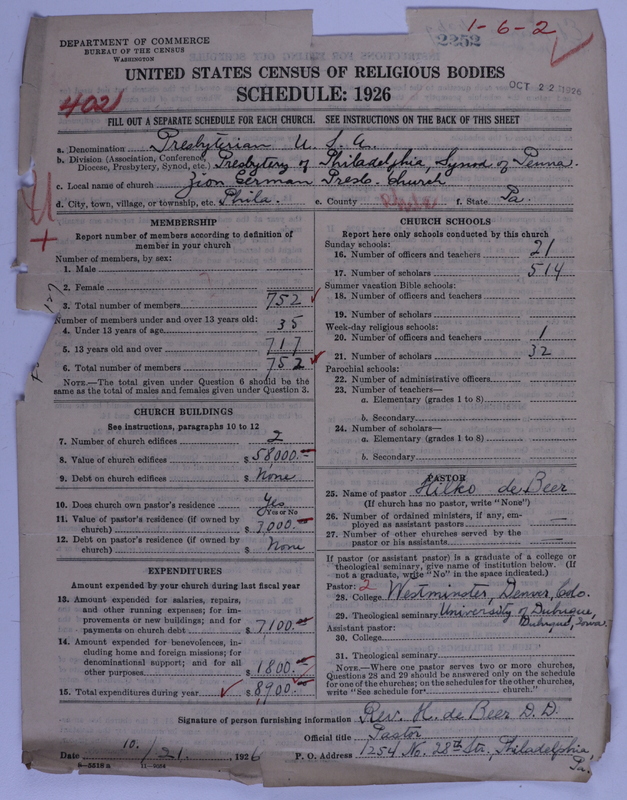 Scan of Presbyterian Church in the United States of America: 2252