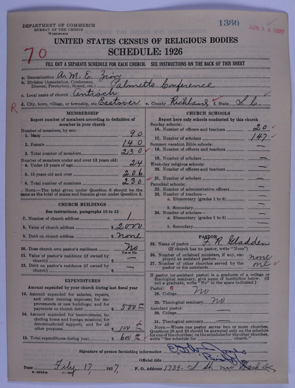 Scan of African Methodist Episcopal Zion Church: 1360