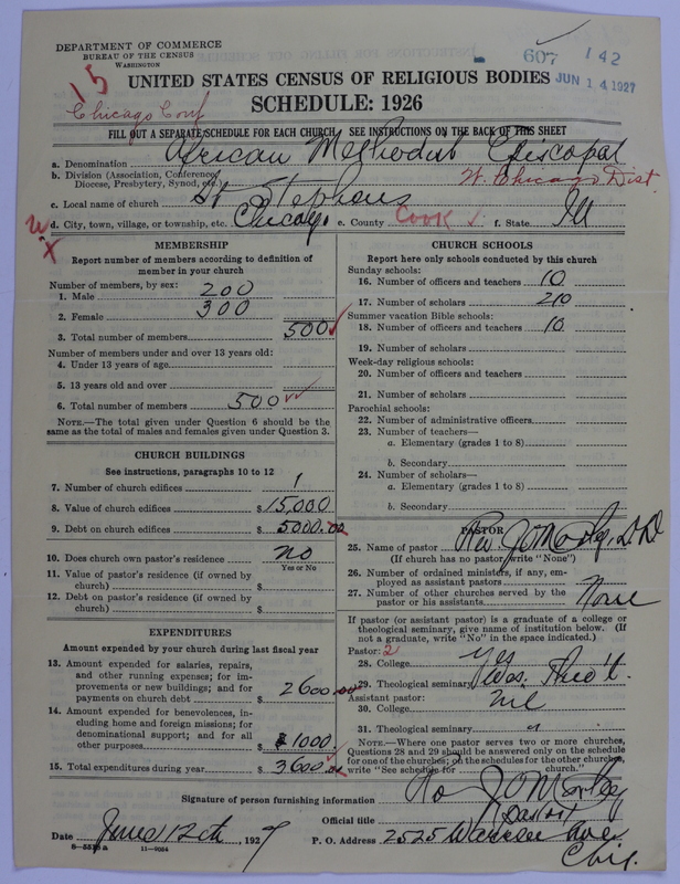 Scan of African Methodist Episcopal Church: 607