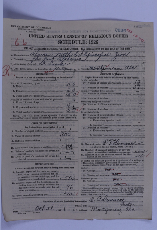 Scan of African Methodist Episcopal Zion Church: 2026