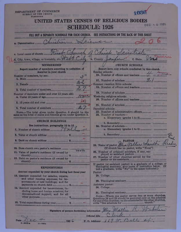 Scan of Church of Christ, Scientist: 1036