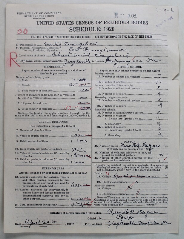 Scan of Evangelical Congregational Church: 101
