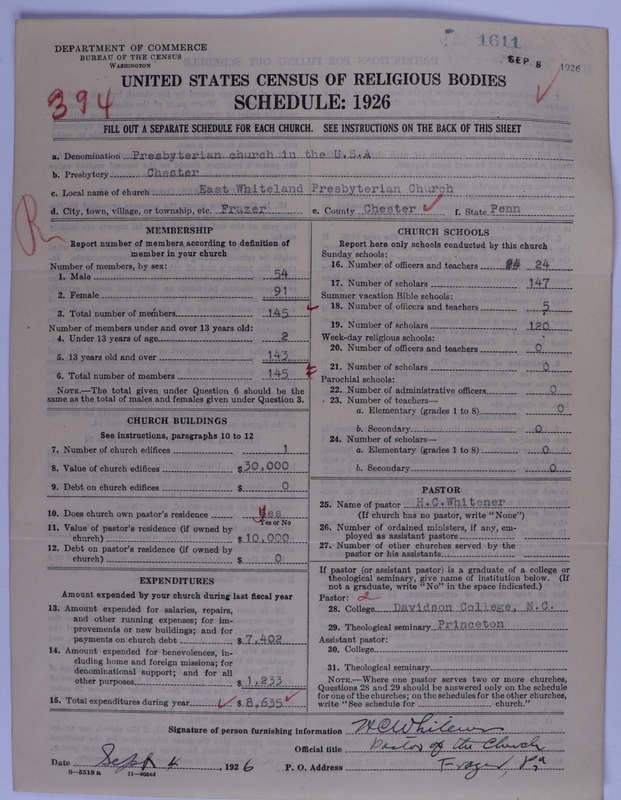 Scan of Presbyterian Church in the United States of America: 1611