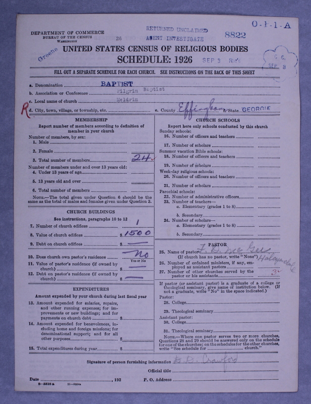 Scan of Negro Baptists: 8822