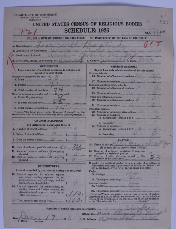 Scan of Free Will Baptists: 123