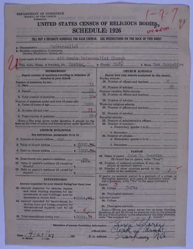 Scan of Universalist Church: 64