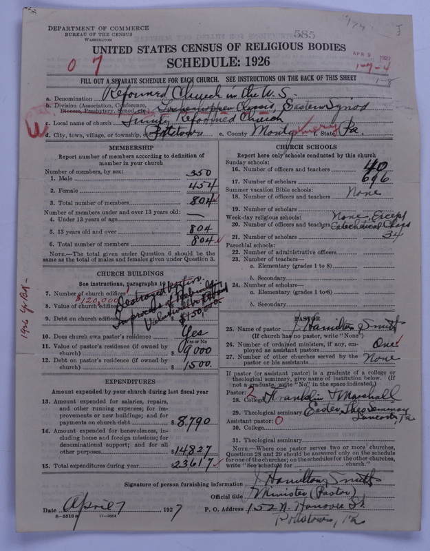 Scan of Reformed Church in the United States: 585