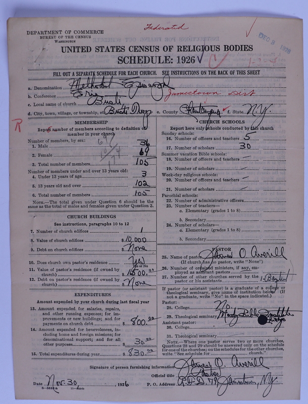 Scan of Federated Churches: