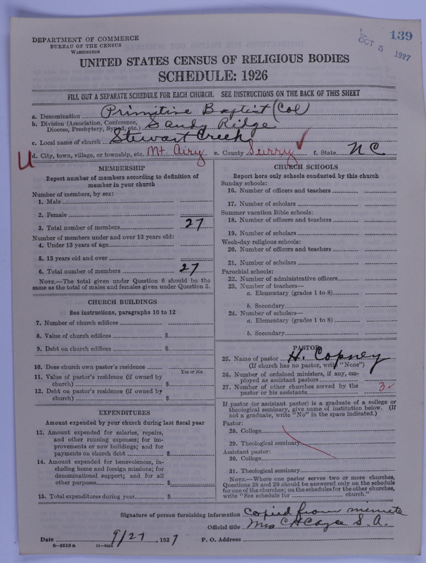 Scan of Colored Primitive Baptists: 139