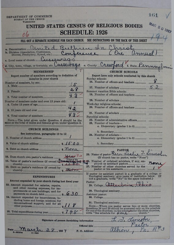 Scan of Church of the United Brethren in Christ: 161