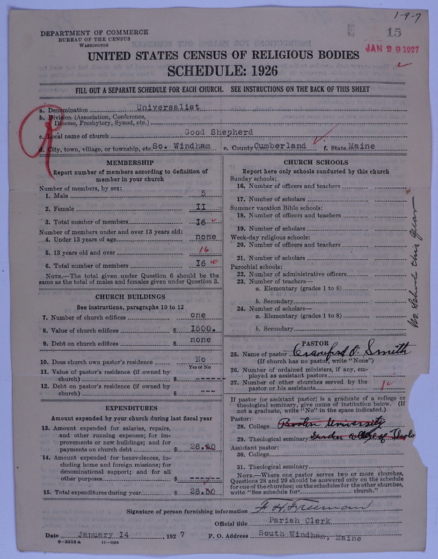 Scan of Universalist Church: 15