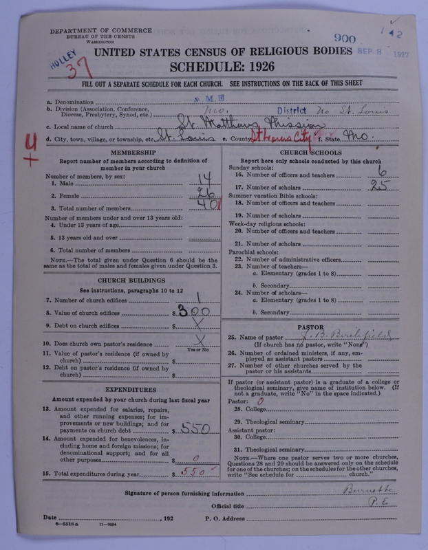 Scan of African Methodist Episcopal Church: 900