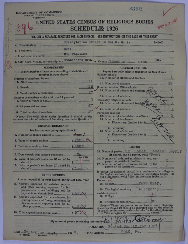 Scan of Presbyterian Church in the United States of America: 2312