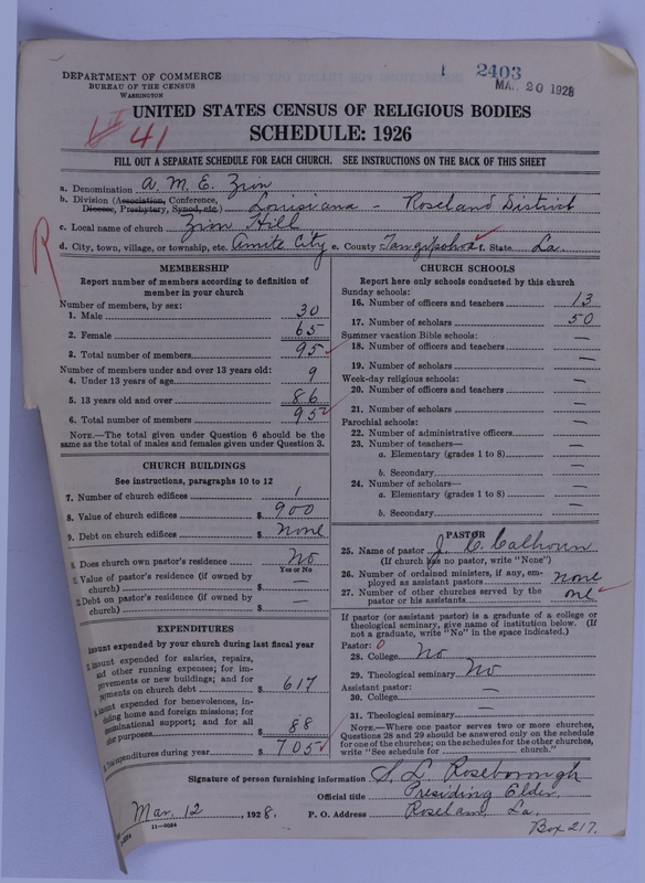 Scan of African Methodist Episcopal Zion Church: 2403
