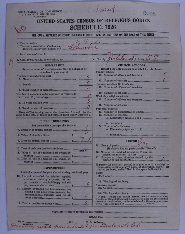 Scan of African Methodist Episcopal Church: 2005