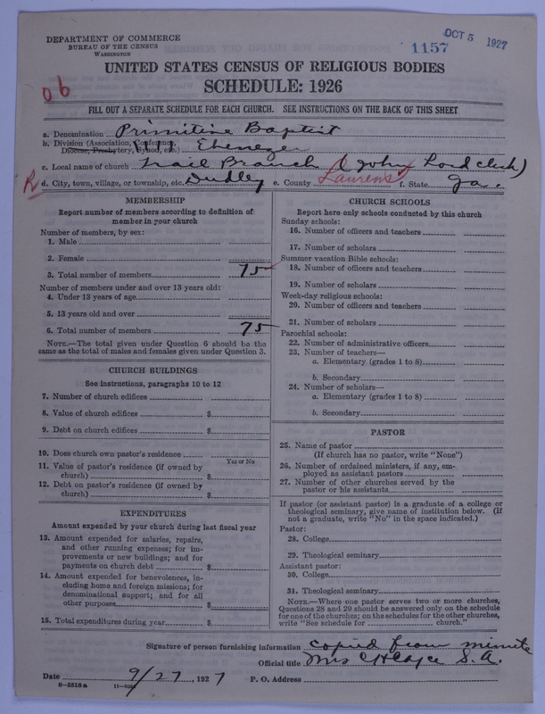 Scan of Primitive Baptists: 1157
