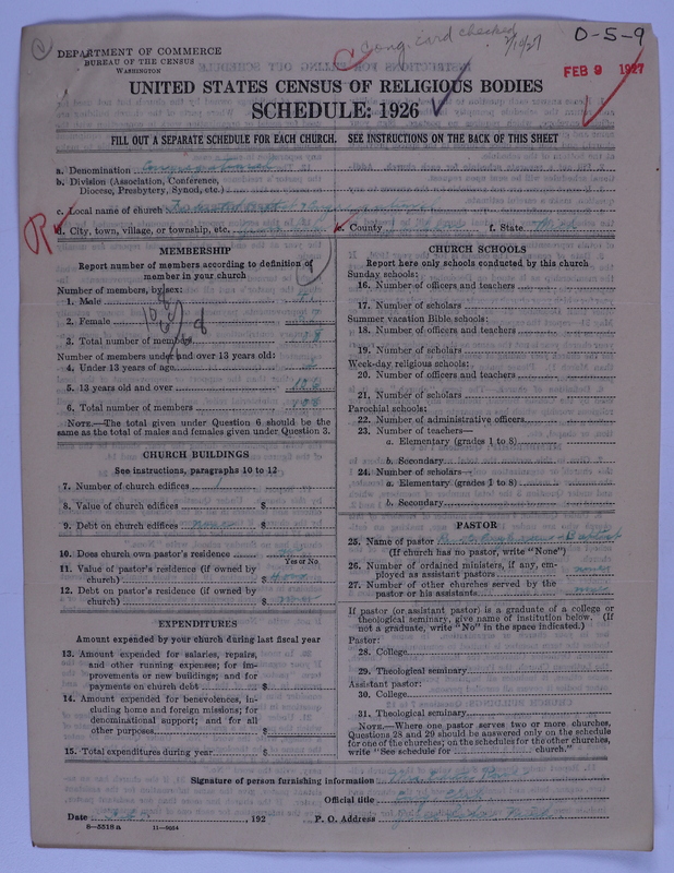 Scan of Federated Churches:
