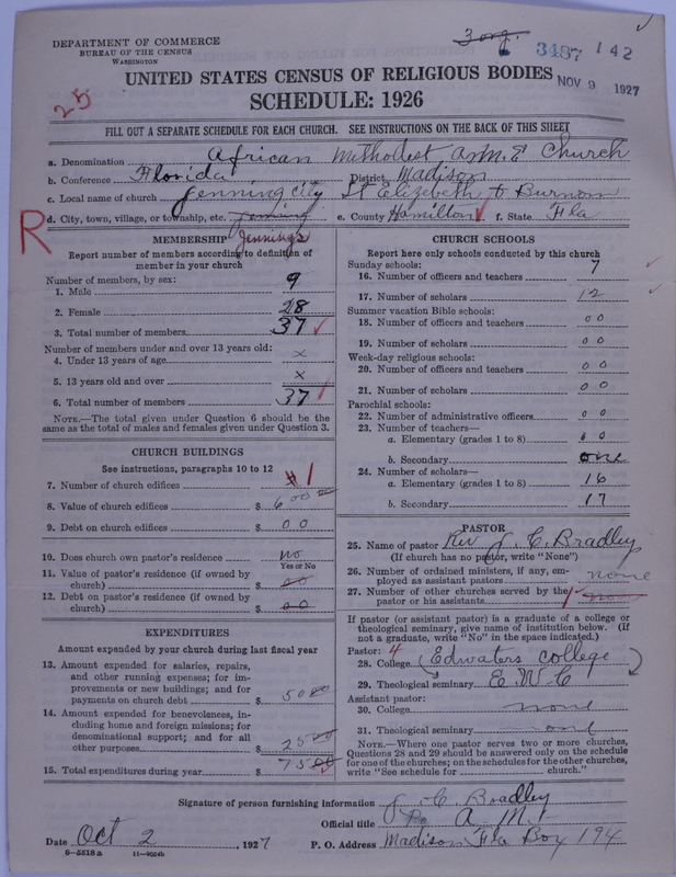 Scan of African Methodist Episcopal Church: 3487