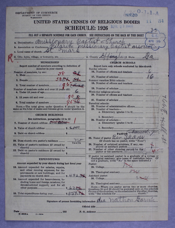 Scan of Negro Baptists: 8820