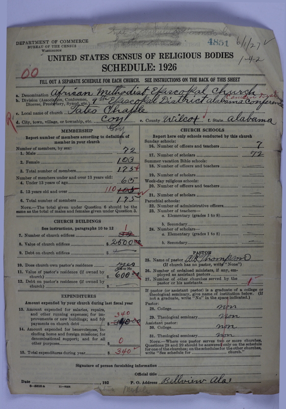Scan of African Methodist Episcopal Church: 4851
