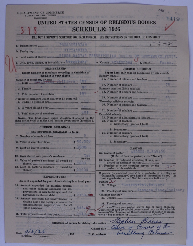 Scan of Presbyterian Church in the United States of America: 1419