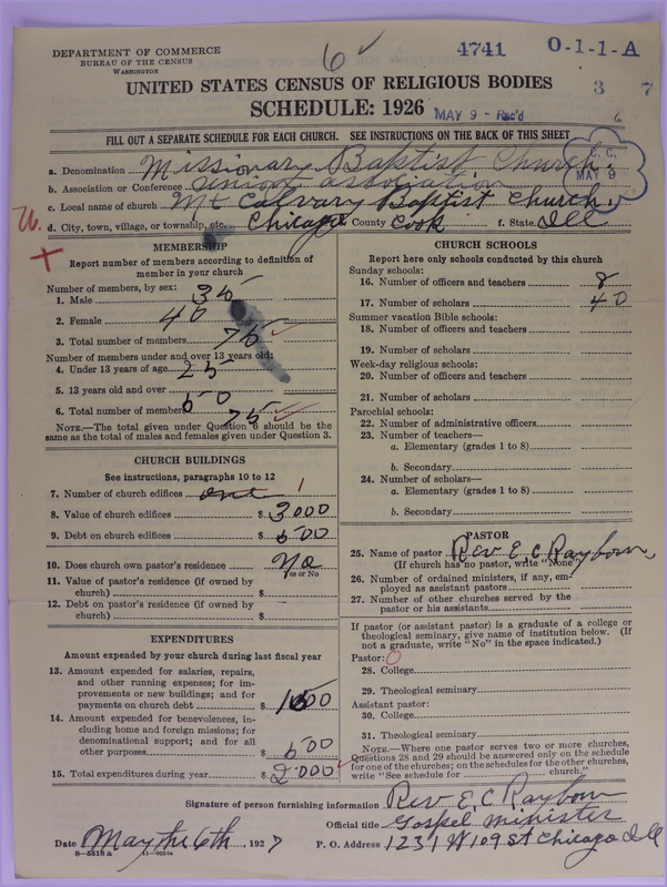 Scan of Negro Baptists: 4741