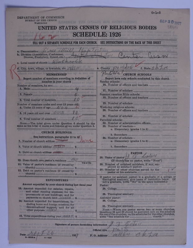 Scan of Free Will Baptists: 986