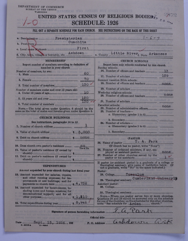 Scan of Presbyterian Church in the United States: 2872