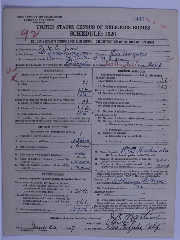 Scan of African Methodist Episcopal Zion Church: 2447
