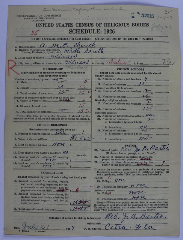 Scan of African Methodist Episcopal Church: 3285