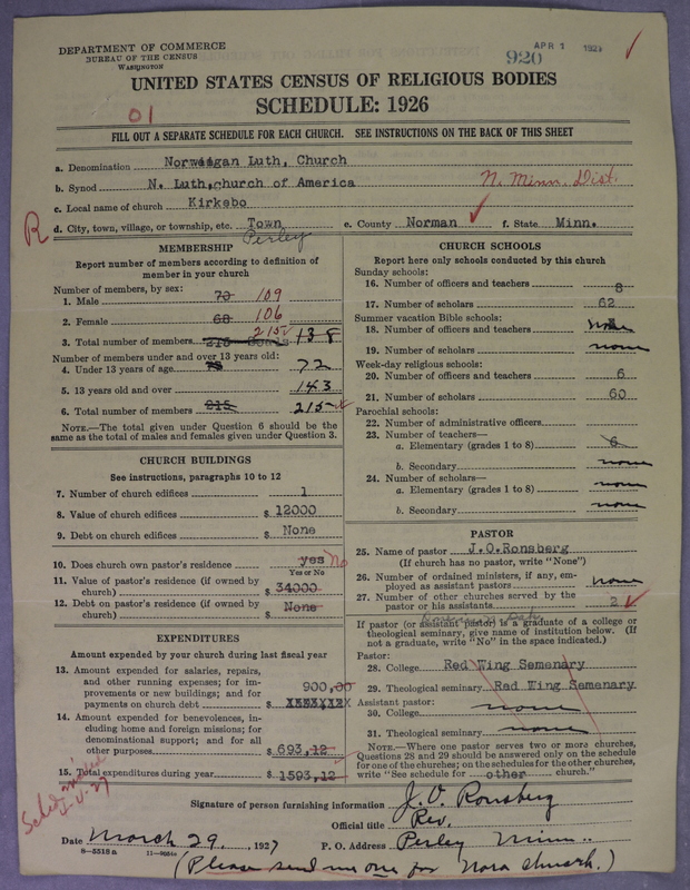 Scan of Norwegian Lutheran Church of America: 920