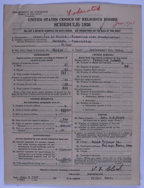 Scan of Federated Churches: