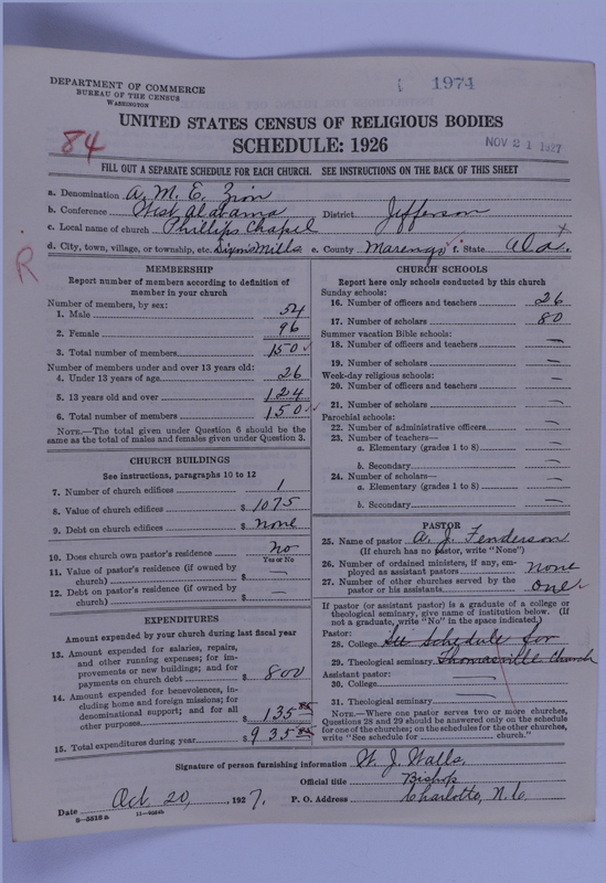 Scan of African Methodist Episcopal Zion Church: 1974