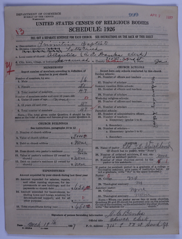 Scan of Primitive Baptists: 999