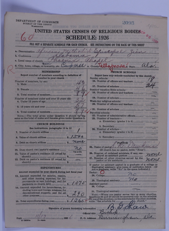 Scan of African Methodist Episcopal Zion Church: 2093