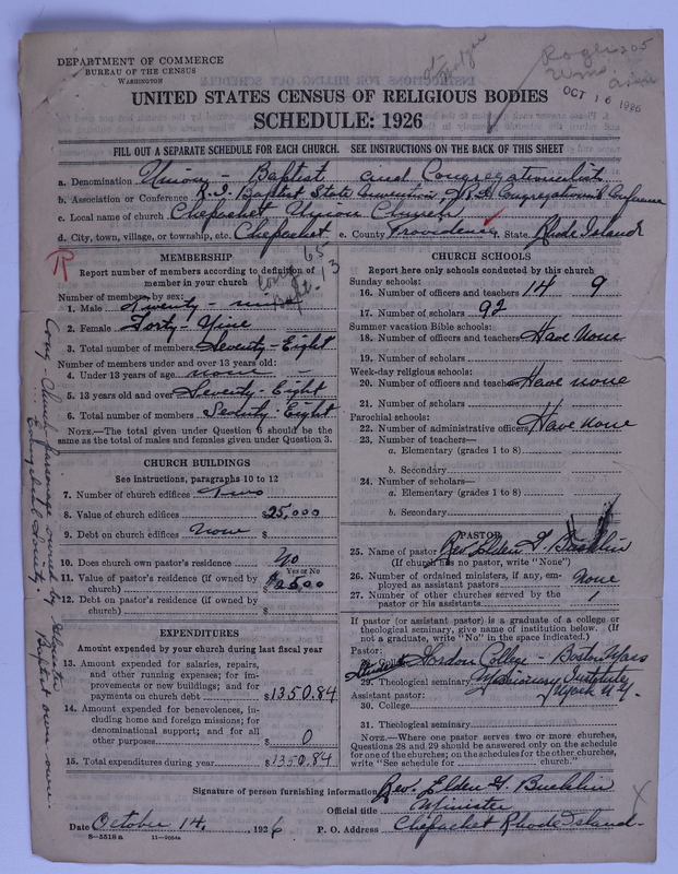 Scan of Federated Churches: 205