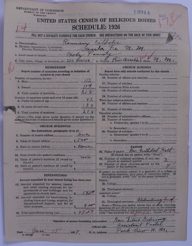 Scan of Roman Catholic Church: 13914